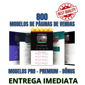 Paginas De Vendas - 800  Modelos - Vitalicio