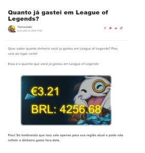 CONTA LEAGUE OF LEGENDS 280 SKINS 4 MIL REAIS GASTOS LOL