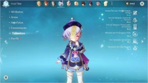 Conta com 2 personagens 5 * + 9 armas 4 * - Genshin Impact