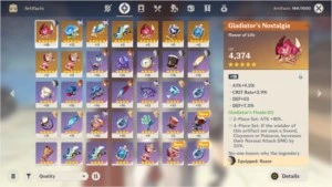 Conta com 2 personagens 5 * + 9 armas 4 * - Genshin Impact