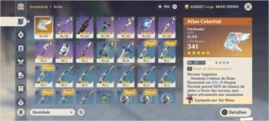 Genshin impact conta com Venti+Mona+razor+fischl, arma 5*