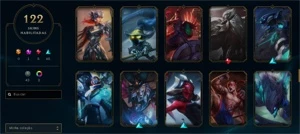Venda conta no League of Legends, 122 skins. LOL