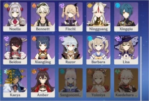 Conta AR 57 10 5* e 21 4* - Genshin Impact