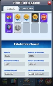 Conta de Clash Royale Nvl 13. Quase full.