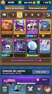 Conta de Clash Royale Nvl 13. Quase full.