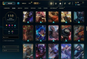 Unranked com 120 Champs e 110 Skins ( MID / TOP / JG ) - League of Legends LOL