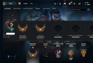 Ouro 1 com TODOS os champs e 174 Skins (Nivel 490) - League of Legends LOL