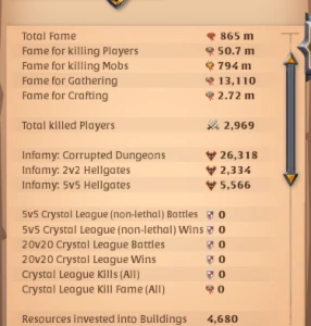 Conta EU ALBION, spec em pvp - Albion Online