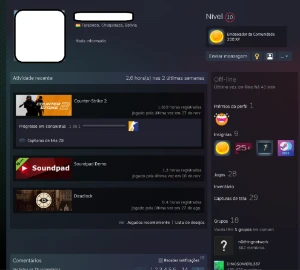 conta steam 7 anos 28 jogos - Counter Strike CS
