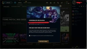 Vendo conta diamante(Email não confirmado) - League of Legends LOL