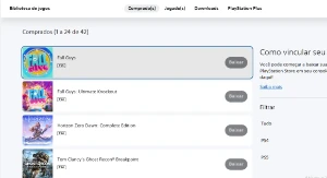 conta de playstation com muitos jogos