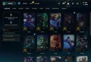 Conta Unranked com 25 Champs e 5 Skins + 350 RP - League of Legends LOL