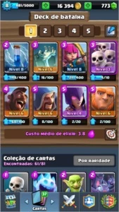 Clash Royale Arena 10 Nível 8 + 780 Gemas e 21.000 GOLD