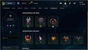 Conta com skins + dados de criação detalhado - League of Legends LOL