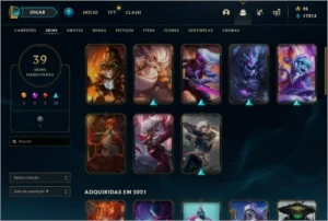 Conta com skins + dados de criação detalhado - League of Legends LOL