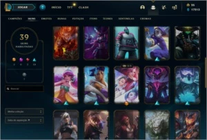 Conta com skins + dados de criação detalhado - League of Legends LOL