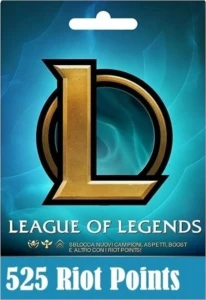 Cartão League Of Legends LoL - 525 Riot Points Br