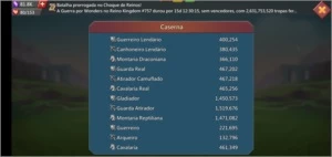 Lords mobile conta 315M 8m de tropas total
