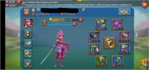 Lords mobile conta 315M 8m de tropas total