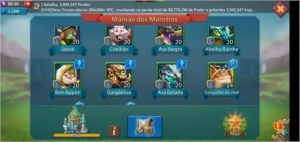 Lords mobile conta 315M 8m de tropas total