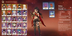 Dehya + BIS + Nilou + Nahida + Jean + Diluc + Lança de jade - Genshin Impact