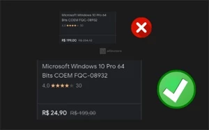 KEY Windows 10 PRO - Softwares e Licenças