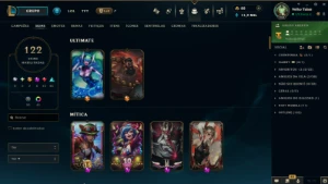 Conta Full LoL - 168 CH | 122 SKINS | HONRA 5 | 443K TK - League of Legends