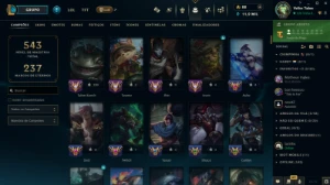Conta Full LoL - 168 CH | 122 SKINS | HONRA 5 | 443K TK - League of Legends