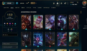 Conta Lol Full Acesso - 152 Skins - 159 Campeoes - Nivel 365 - League of Legends