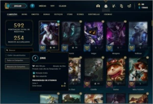 Conta bronze 2 com 155 champs e 126 skins ( NIVEL 518 ) - League of Legends LOL