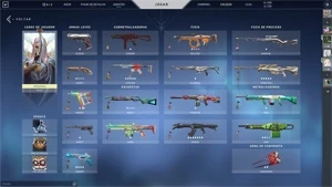 Conta Valorant Prata 3, com skin em todas as armas.