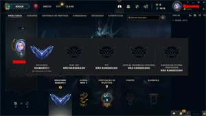 CONTA DIAMANTE 1 SMURF 66% WINRATE - League of Legends LOL