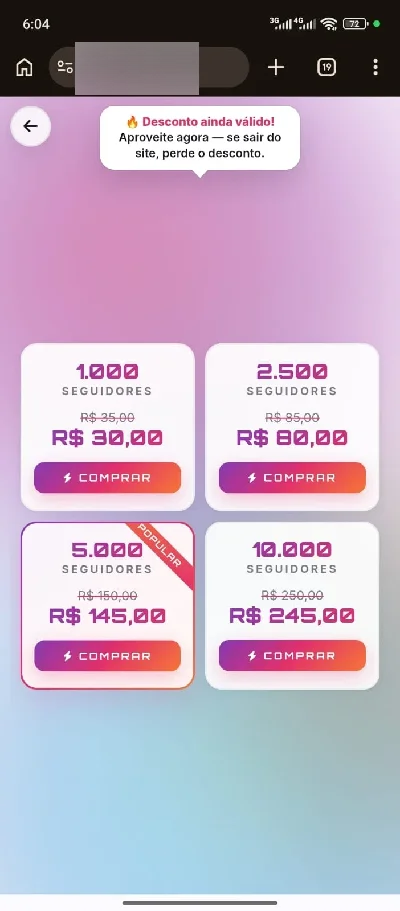 Site Pronto para Vender Seguidores • Curtidas • Visualização - Listas de Fornecedores