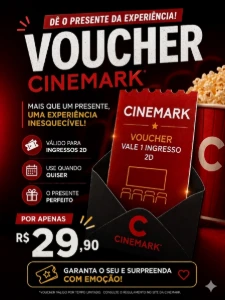 🎬 Voucher Cinemark 2D 🍿 | Ingresso Digital R$29 🎟️ - Gift Cards