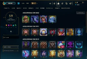 Ferro 4 com 45 Champs e 5 Skins - League of Legends LOL