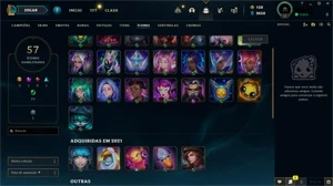 Conta platina 3 65%winrate - League of Legends LOL