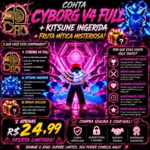 Conta Cyborg V4 🤖 + Kitsune Ingerida 🦊 + Brinde 🎁 - Roblox
