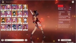 Conta Genshin Rank 52 c/ ZhongLi, Qiqi, Venti e Jean - Genshin Impact