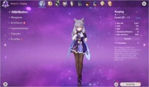 Venti + Keqing + Qiqi + Primordial Jade - Genshin Impact