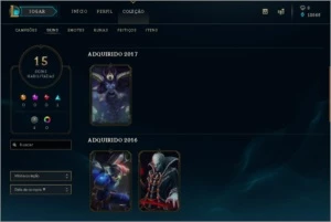 CONTA LEAGUE OF LEGENDS 49 CAMPEÕES E 15 SKINS LOL