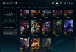 Conta bronze 1 com 9 skins e 33 champs - League of Legends LOL