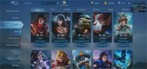 CONTA MOBILE LEGENDS - 43 SKINS - EMBLEMAS QUASE NÍVEL 60