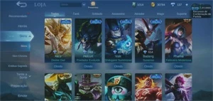 CONTA MOBILE LEGENDS - 43 SKINS - EMBLEMAS QUASE NÍVEL 60