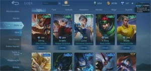 CONTA MOBILE LEGENDS - 43 SKINS - EMBLEMAS QUASE NÍVEL 60