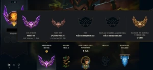 Conta Mestre Rank 1-10 Cassiopeia Handlevel - League of Legends LOL