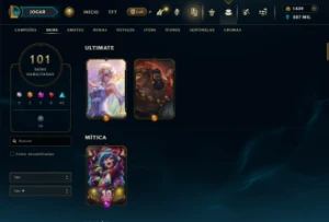 Conta Lol Nv 319- Com 101 Skins , 1439 RP, 287k essenc.azul - League of Legends