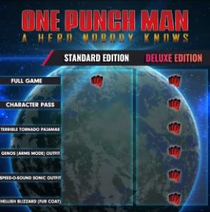 STEAMKEY ONE PUNCH MAN: A HERO NOBODY KNOWS - DELUXE EDITION