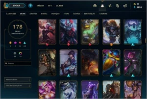 LEAGUE OF LEGENDS | UNICO DONO | + de R$1700,00 em SKINS! LOL