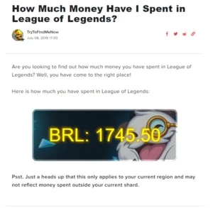 LEAGUE OF LEGENDS | UNICO DONO | + de R$1700,00 em SKINS!