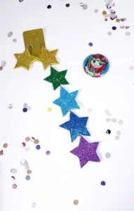 Brincos Carnaval Estrelas - Artesanato e Personalizados
